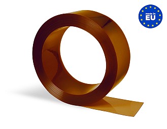 Rollo Lama PVC Flexible (50 metros lineales) 400x4mm Color Transparente Rojo