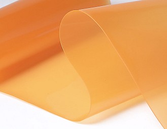 Rollo Film PVC Flexible (20 metros lineales) 1400mmx600micras Color Transparente Rosa Fluorado