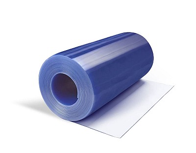 Rollo PVC Flexible (20 metros lineales) 1200x2mm Normal Transparente Azulado