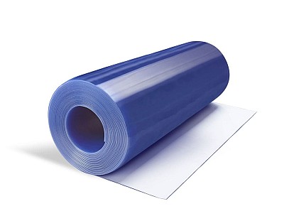 Rollo PVC Flexible (20 metros lineales) 1500x2mm Normal Transparente Azulado