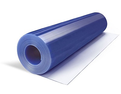 Rollo PVC Flexible (20 metros lineales) 2000x2mm Normal Transparente Azulado