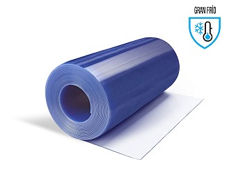 Rollo PVC Flexible (20 metros lineales) 1000x5mm Gran Frío Transparente Azulado